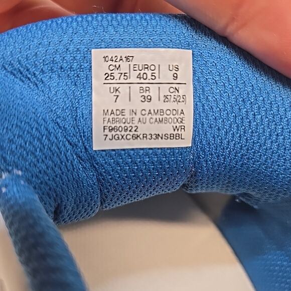 Asics Gel Dedicate 7 Shoes Womens sz 9 Sky Blue White Running Athletic Sneakers - Picture 8 of 12